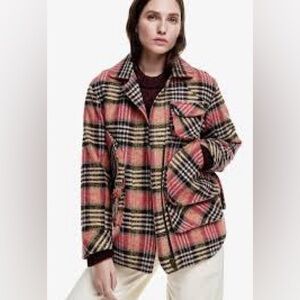 NWT Smythe Barn Jacket Pink Plaid